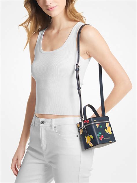 michael kors sandrine stud small crossbody|Sandrine Small Sequined Fruit Print Crossbody Bag .